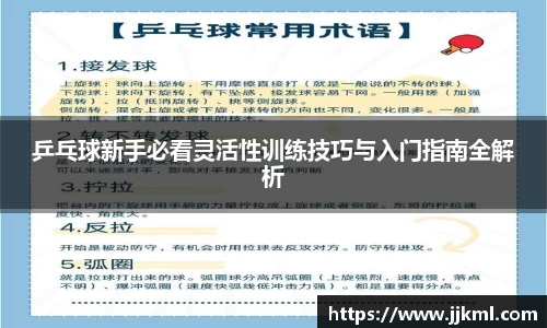乒乓球新手必看灵活性训练技巧与入门指南全解析